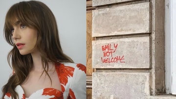 Lily Collins estrela a série 'Emily em Paris'. Foto: Reprodução / Instagram / @lilyjcollins @larue_galerie