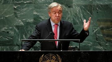 Chefe da ONU discursa e pede diálogo e mais união entre os países. Foto: REUTERS/Eduardo Munoz/Pool