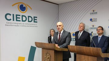 Alexandre de Moraes na inauguração do CIEDDE. Foto: Luiz Roberto/Secom/TSE