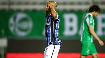 Thaciano comemora gol da vitória do Grêmio sobre o Juventude. Foto: Lucas Uebel/Grêmio