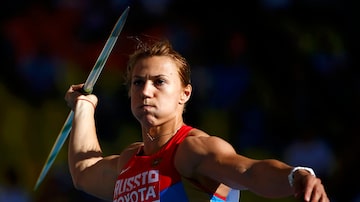 Maria Abakumova, atleta russa do lançamento de dardos. Foto: Kai Pfaffenbach / Reuters
