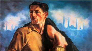 Membro da SA resgatacamarada emtela (1933) deOtto Hoyer: propaganda. Foto: Tusquets Editores