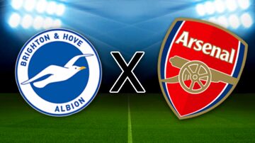 Brighton e Arsenal se enfrentam neste sábado pelo Campeonato Inglês. Foto: Arte/Estadão