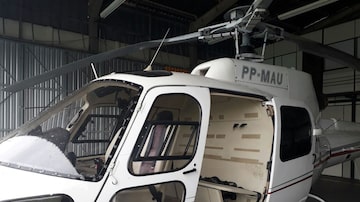 Segundo a polícia,helicóptero era utilizado por facções criminosas para transportar drogas da Bolívia para São Paulo. Foto: Delegacia de Investigação sobre Entorpecentes de São Bernardo do Campo/Reprodução