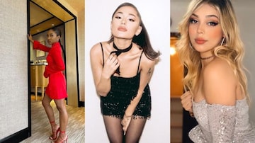 Nija Charles, que mantém parceria frequente com Ariana Grande, ficou conhecida no Brasil após briga entre Melody e Anitta. Foto: Instagram/@amnija_, Instagram/@arianagrande e Instagram/@melodyoficial3