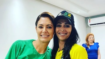 Jéssica Veiga e Michelle Bolsonaro. Foto: Reprodução/Instagram @jessicaveiga._