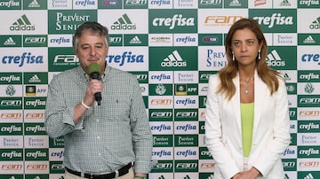 Paulo Nobre e Leila Pereira. Foto: Cesar Greco/ SE Palmeiras