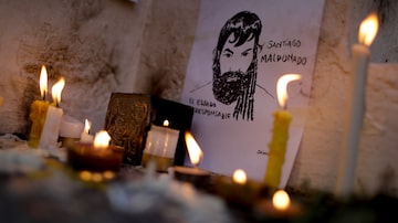 Homenagem ao ativista morto Santiago Maldonado. Foto: AP Photo/Natacha Pisarenko