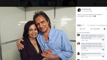 Isolda e Roberto Carlos, em foto de setembro de 2018. Foto: Facebook/Isolda Bourdot