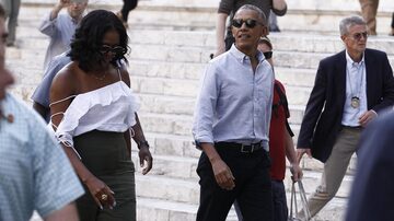 Michelle e Obama passeiam pela cidade de Siena, na Toscana. Foto: EFE/Fabio Di Pietro