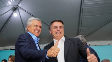 O governador de Goiás, Ronaldo Caiado (União), e o ex-presidente Jair Bolsonaro (PL). Foto: Isac Nóbrega/PR