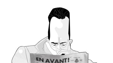Caricatura do escritor franco-argelino Albert Camus. Foto: Cido Gonçalves