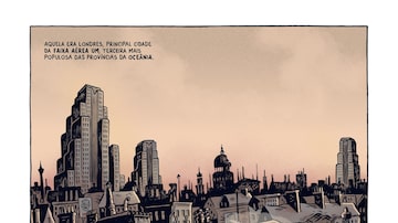 Imagens do livro '1984 (edição em quadrinhos)', ilustrada pelo artista paulistano Fido Nesti, sobre o texto de George Orwell. Foto: Fido Nesti/Quadrinhos na Cia/Companhia das Letras