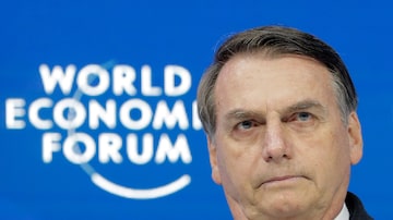 Jair Bolsonaro durante o Fórum Econômico Mundial, em Davos. Foto: Markus Schreiber/AP