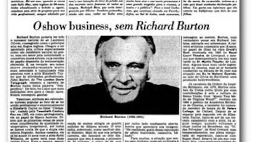 
Há 30 anos (1984) morria o ator britânico Richard Burton, aos 58 anos. Foto: Estadão