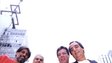 Ruy com o quarteto, à direita, em imagem de 1995. Foto: RENATA JUBRAN/ESTADÃO
