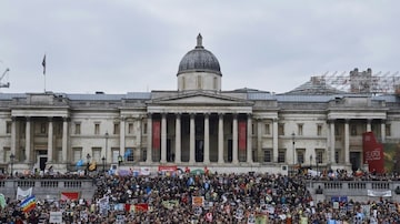 Vista da National Gallery de Londres. Foto: Niklas HALLE'N / AFP