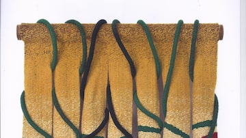 Tapeçaria escultural Meandros, feita por Norberto Nicola em tear manual com fios de lã para a exposição Arte Têxtil, no Masp, em 1987. Foto: Divulgação