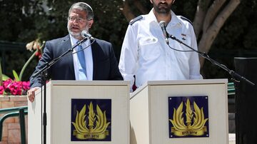 O ministro da Segurança Nacional de Israel, Itamar Ben-Gvir, fala no Dia da Independência