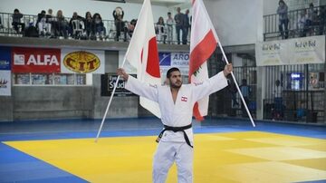 O judoca Nacif Elias se naturalizou libanês. Foto: Federação Libanesa de Judô