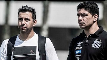 Maldonado faz estágio com Sampaoli no Santos para virar técnico. Foto: Ivan Storti/Santos