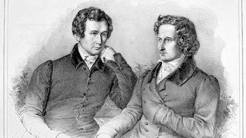 Os irmãos Jacob e Wilhelm Grimm. Foto: Bettmann