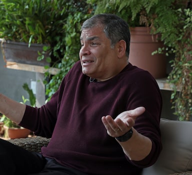 Imagem de arquivo do ex-presidente do Equador Rafael Correa