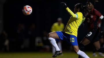 Marta em ação no amistoso entre Brasil e Canadá. Foto: Leandro Lopes/CBF