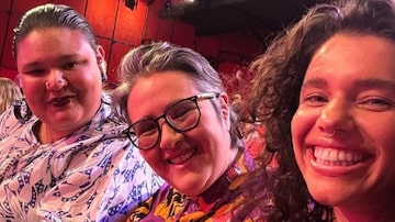 Mirella Façanha, Juliana Rojas e Bruna Linzmeyer no Festival de Berlim 2024. Foto: Instagram/@brunalinzmeyer 