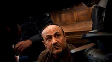 O líder palestino do Hamas Marwan Barghouti está preso desde 2002. Foto: AP Photo/Bernat Armangue