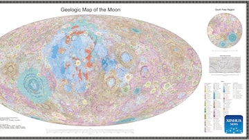 Mapa geológico da Lua. Foto: Academia Chinesa de Ciências/Handout via Xinhua