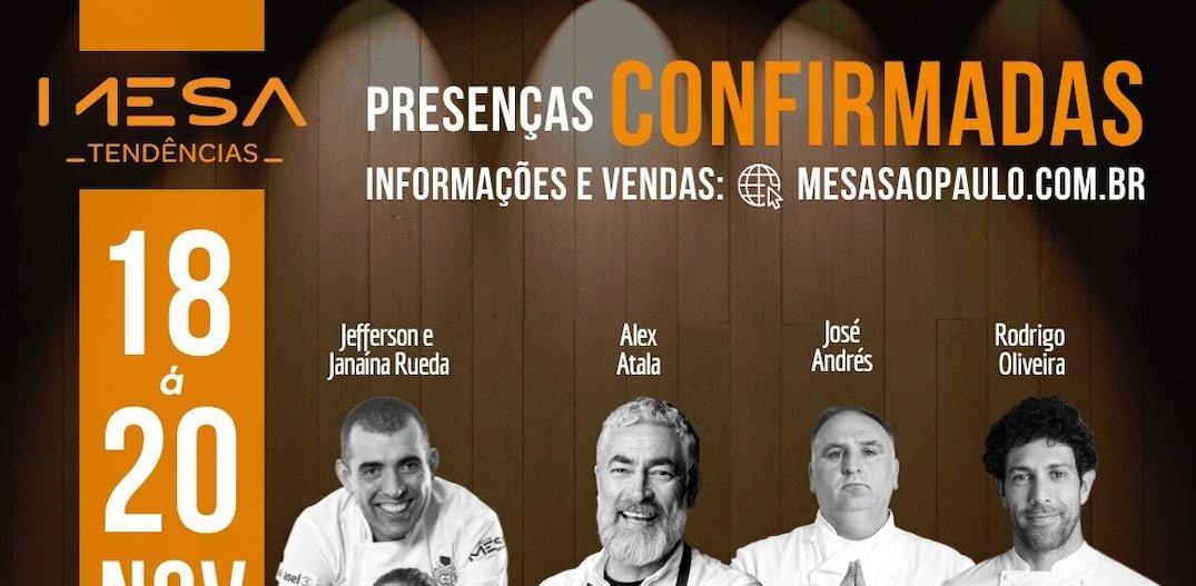 Congresso em SP reúne chefs para debater o futuro e sustentabilidade. Foto: Prazeres da Mesa 