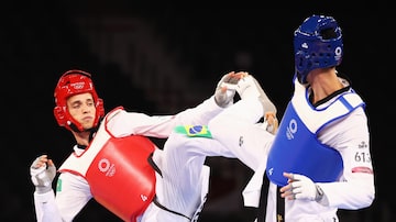 Tokyo 2020 Olympics - Taekwondo - Men's Welterweight 68-80kg - Last 16 - Makuhari Messe Hall A, Chiba, Japan - July 26, 2021. Simone Alessio of Italy in action against Icaro Miguel Martins Soares of Brazil REUTERS/Murad Sezer. Foto: Murad Sezer/ Reuters