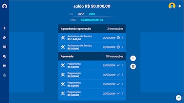 Tela do extrato bancário da conta Neon Pejota na versão desktop. Foto: REPRODUÇÃO/NEON