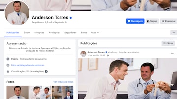 Anderson Torres alega que perfil no Facebook foi hackeado e pede exclusão da conta. Foto: @OficialAndersonTorres via Facebook