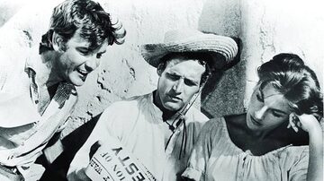 Paul Newman, James Best, e Lita Milan em Um de Nós Morrerá. Foto: Warner