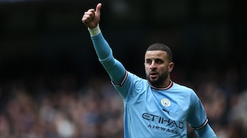 Manchester (United Kingdom), 04/03/2023.- Kyle Walker of Manchester City reacts during the English Premier League soccer match between Manchester City and Newcastle United in Manchester, Britain, 04 March 2023. (Reino Unido) EFE/EPA/ADAM VAUGHAN EDITORIAL USE ONLY. No use with unauthorized audio, video, data, fixture lists, club/league logos or 'live' services. Online in-match use limited to 120 images, no video emulation. No use in betting, games or single club/league/player publications
. Foto: Adam Vaughan/EFE