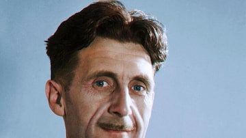 O escritor inglês George Orwell em foto colorizada. Foto: Orwell Prize