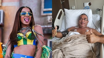 Após 13 dias no hospital, Mauro Machado, pai de Anitta, recebe alta e compartilha momento nas redes sociais. Foto: Reuters/Maria Alejandra Cardona e Twitter/@anitta