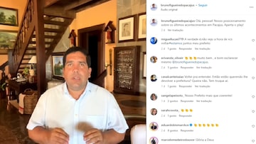 Prefeito cassado de Pacajus, no Ceará, Bruno Figueiredo posta vídeo em sua conta no Instagram afirmando que confia na Justiça. Foto: Reprodução/Instagram