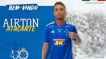 Revelado pelo Palmeiras, atacante Airton acerta contrato com o Cruzeiro até 2023. Foto: Divulgação/Cruzeiro