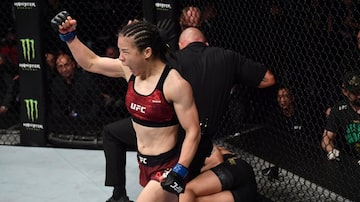 Jéssica Andrade é nocauteada em 42s e perde cinturão para chinesa Weili Zhang. Foto: Reprodução/UFC Twitter