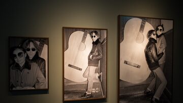 Parte exposição 'John Lennon em Nova York', com imagens feitas porBob Gruen. Foto: Tiago Queiroz/ Estadão