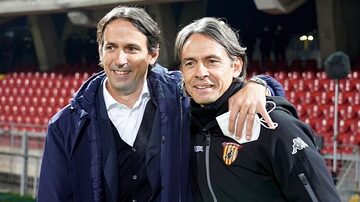 Irmão Inzaghi: Simone (esq.) e Filippo (dir.). Foto: Mario Taddeo/ EFE
