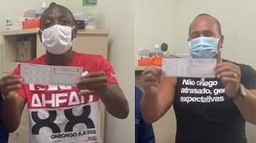 Amaral e Aloísio Chulapa foram vacinados em Rio Branco, no Acre. Prefeitura recebeu críticas. Foto: Reprodução/Instagram