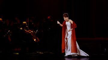 Apresentação de 'Callas in Concert', com a cantora vista em holograma. Foto: Evan Agostini / The New York Times