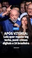 Em discurso de vitória, Lula promete atrair data centers, lançar IA brasileira e regular redes socia