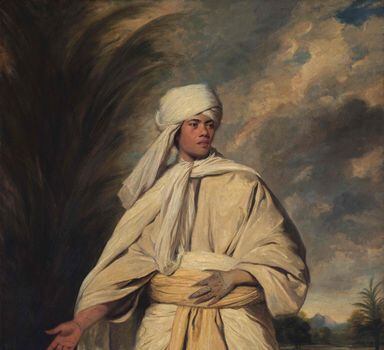 A handout picture made available by The National Portrait Gallery in London on April 25, 2023 shows the painting entitled 'Portrait of Mai (Omai)' by English artist Joshua Reynolds. - Britain's National Portrait Gallery on Tuesday announced that it had raised tens of millions of pounds in funding to save one of the country's most celebrated paintings for the nation. The central London gallery said it had garnered £25 million ($31.2 million) of the £50 million required to jointly acquire Joshua Reynolds's 1776 masterpiece "Portrait of Mai (Omai)". (Photo by National Portrait Gallery and GETTY / AFP) / RESTRICTED TO EDITORIAL USE - MANDATORY CREDIT 'Image Courtesy of the National Portrait Gallery, London and Getty' ' - TO ILLUSTRATE THE EVENT AS SPECIFIED IN THE CAPTION - NO ARCHIVES