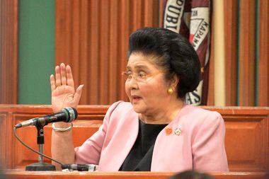 A ex-primeira-dama das Filipinas em audiência em Manila, em novembro de 2018. Foto: Ted Aljibe/AFP