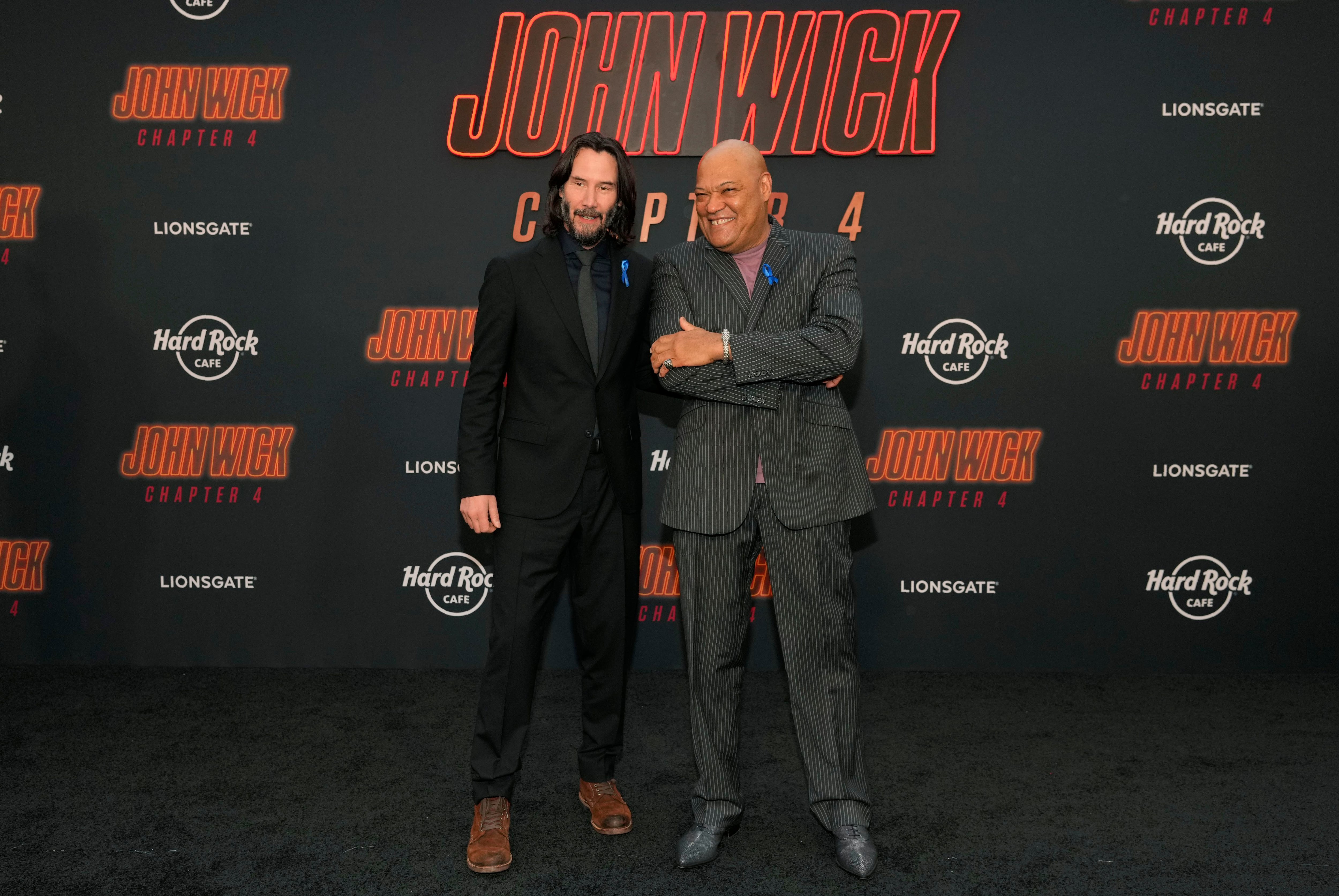 Keanu Reeves e Laurence Fishburne, de 'John Wick